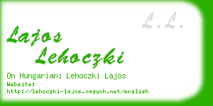 lajos lehoczki business card
